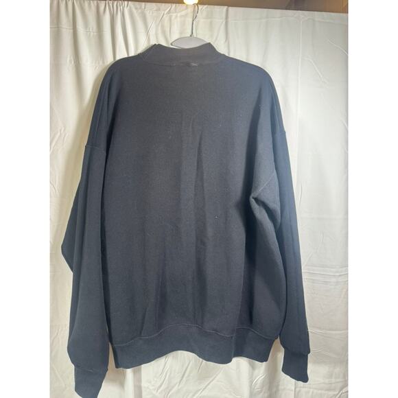 VTG 1992 Christmas Sweatshirt XL Season’s Greetings Poinsettia Black Holiday0 - Picture 4 of 9